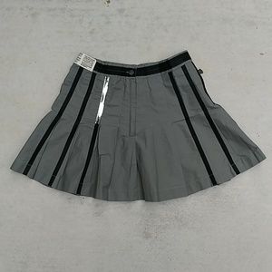 E-Play Pleated Skirt Army Green w. Black Sz XS NWT